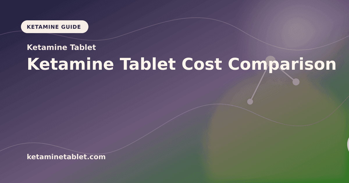 Ketamine Tablet Cost Comparison article visual for Ketamine Tablet