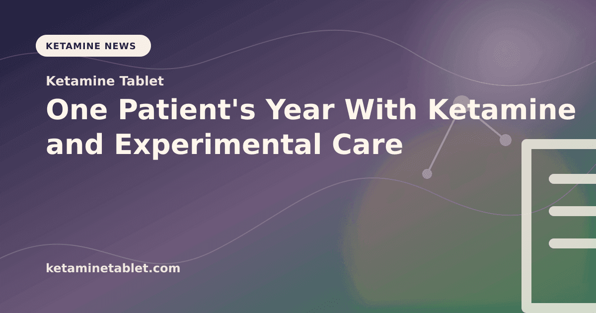 One Patient's Year With Ketamine and Experimental Care article visual for Ketamine Tablet