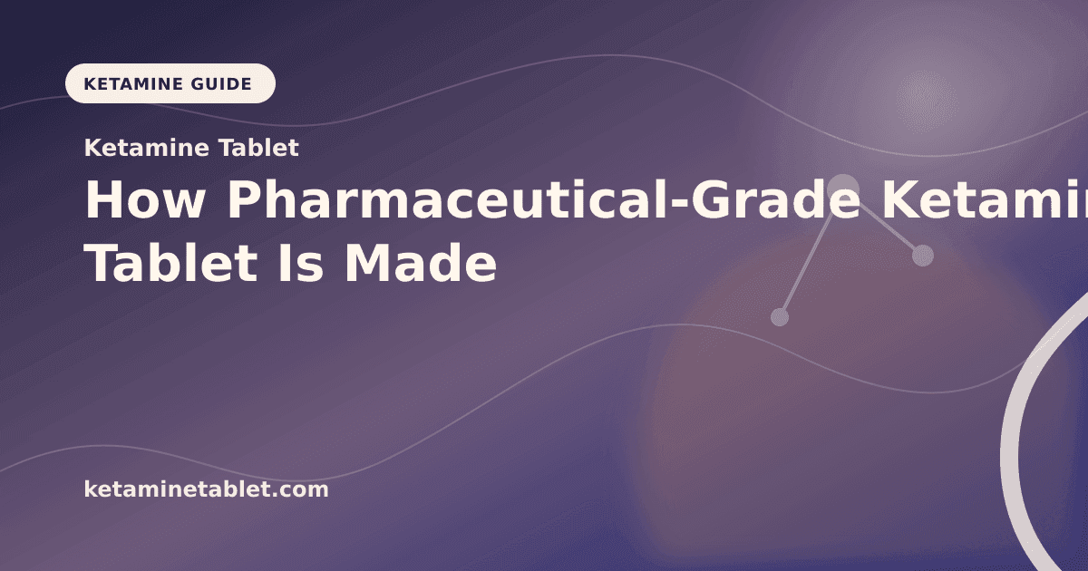 How Pharmaceutical-Grade Ketamine Tablet Is Made article visual for Ketamine Tablet