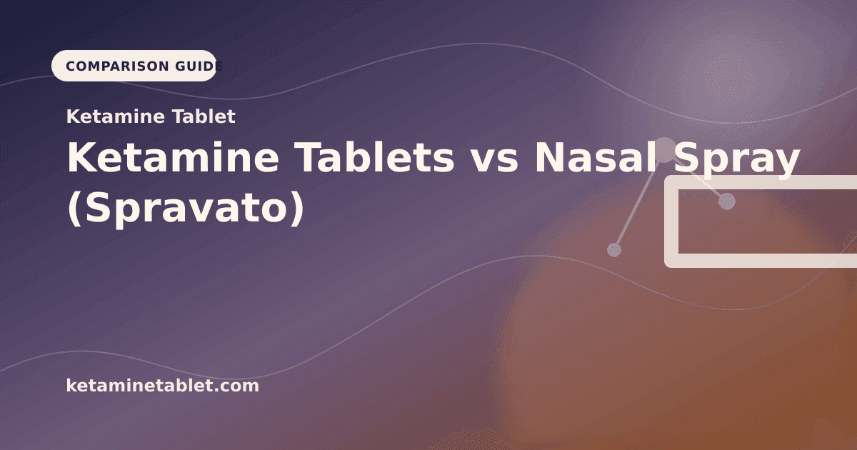 Ketamine Tablets vs Nasal Spray (Spravato) article visual for Ketamine Tablet