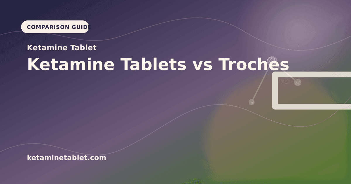 Ketamine Tablets vs Troches article visual for Ketamine Tablet