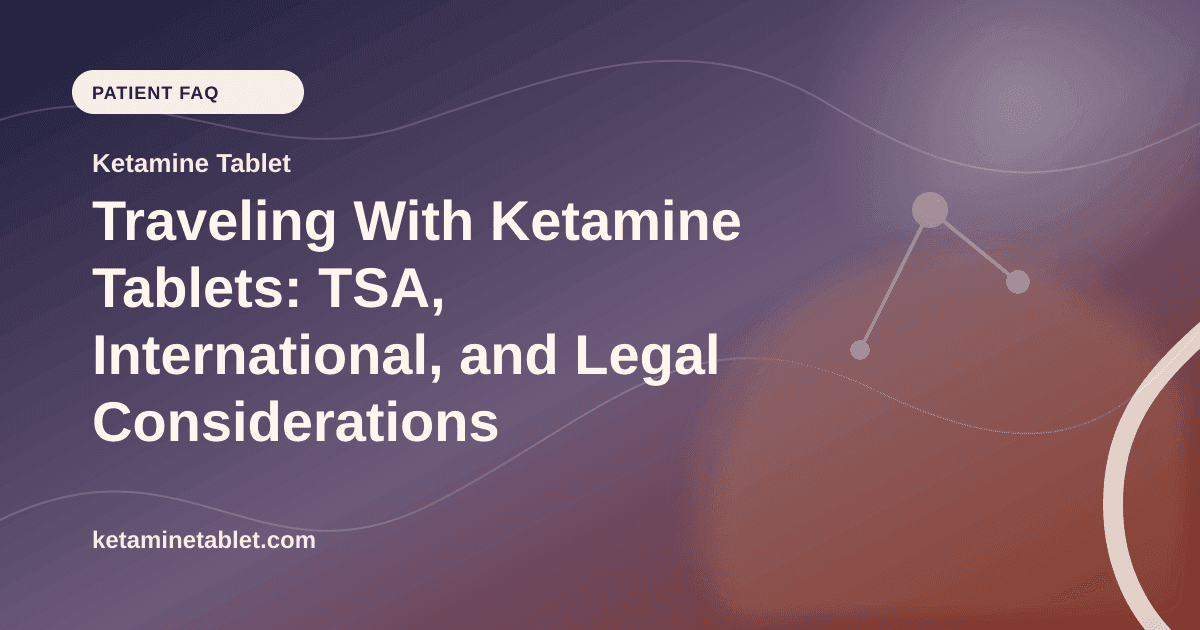 Traveling With Ketamine Tablets: TSA, International, and Legal Considerations article visual for Ketamine Tablet